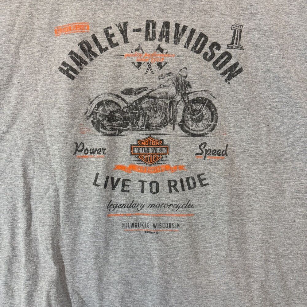 Harley Davidson Shirt Men 2018 Live To Ride Saddleback Logan Utah Gray